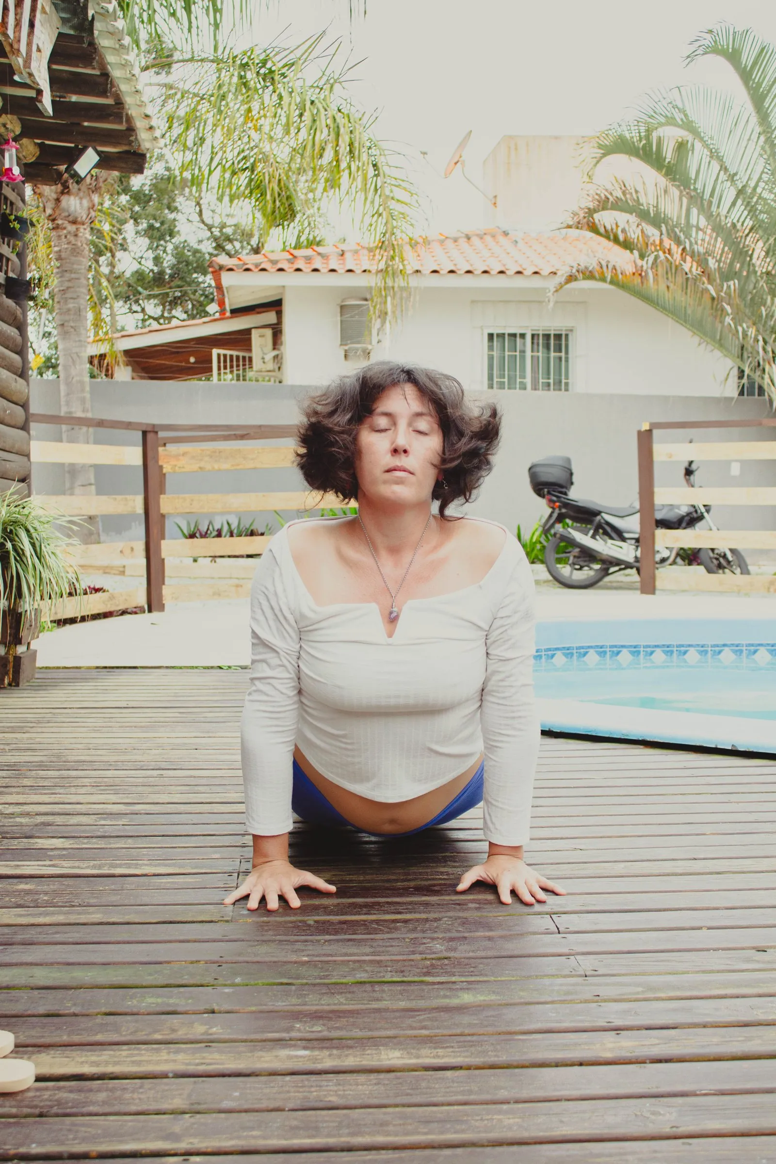 Yoga on the deck